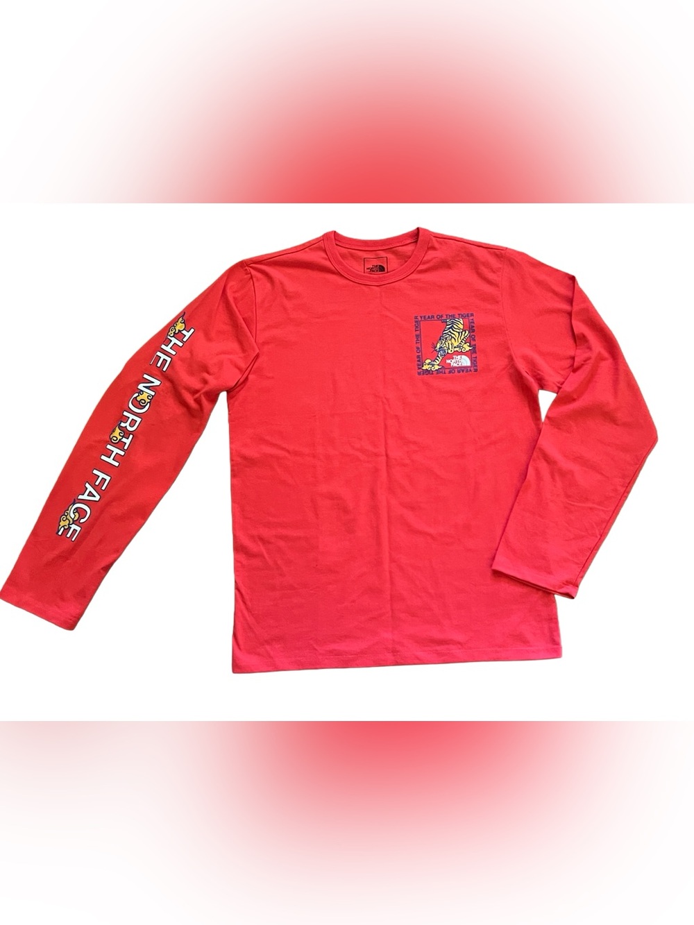 The North Face Lunar New Year "Year of the Tiger" Long Sleeve Red - Medium NWOT